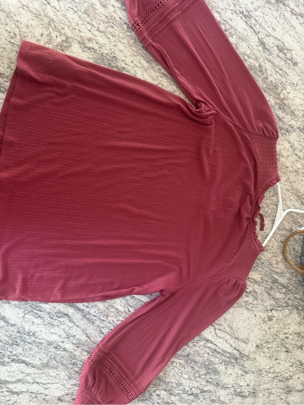 Como Vintage Dusty Rose Ribbed Tunic